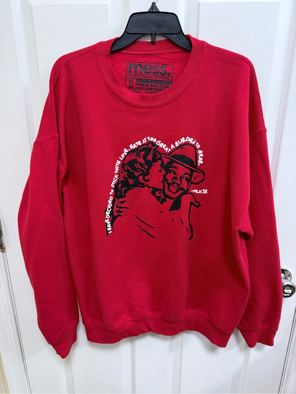 Women's Red Graphic Crewneck Sweatshirt, Size XL